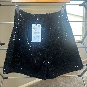 Zara Sequin Shorts